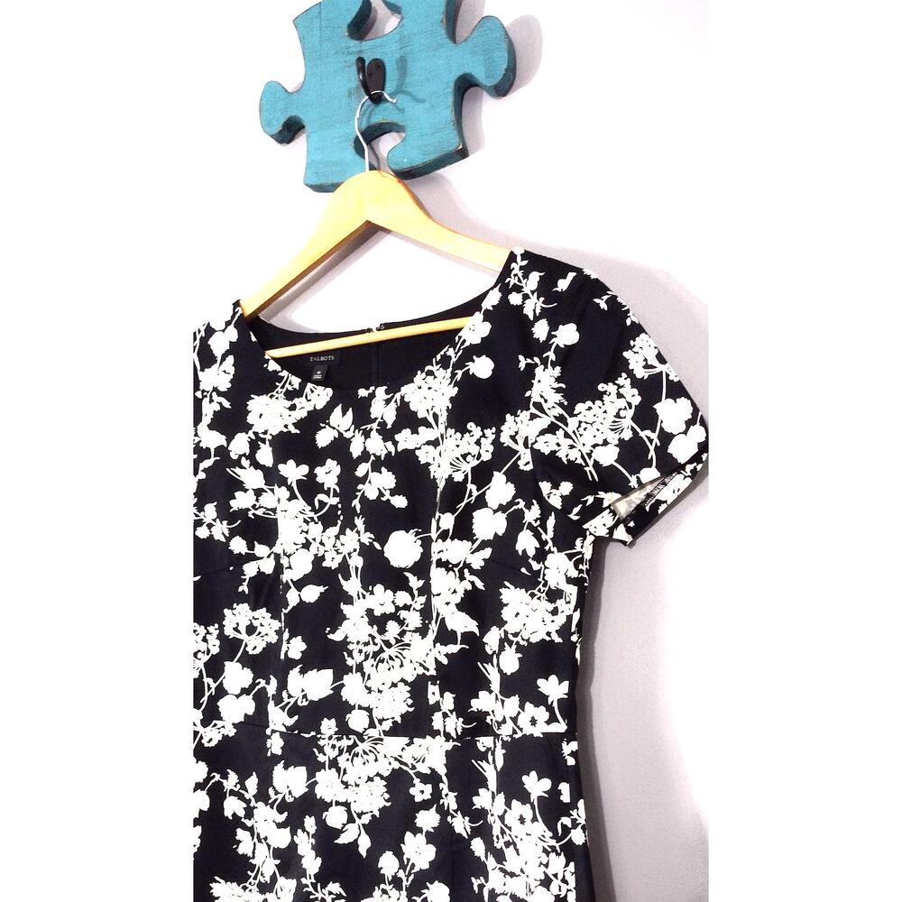 Talbots Women's Floral Bateau Neck Spring Sheath Dress Size 10 - Picture 5 of 16